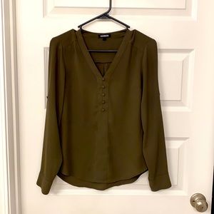 forest green express faux button